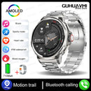 Novo smartwatch ultra AMOLED de 1,85 polegadas, rastreamento GPS, chamada Bluetooth HD; bateria grande de 710 mAh, mostrador 400+, adequado para Huawei Xiaomi