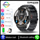 Novo smartwatch ultra AMOLED de 1,85 polegadas, rastreamento GPS, chamada Bluetooth HD; bateria grande de 710 mAh, mostrador 400+, adequado para Huawei Xiaomi