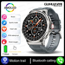 Novo smartwatch ultra AMOLED de 1,85 polegadas, rastreamento GPS, chamada Bluetooth HD; bateria grande de 710 mAh, mostrador 400+, adequado para Huawei Xiaomi
