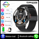 Novo smartwatch ultra AMOLED de 1,85 polegadas, rastreamento GPS, chamada Bluetooth HD; bateria grande de 710 mAh, mostrador 400+, adequado para Huawei Xiaomi