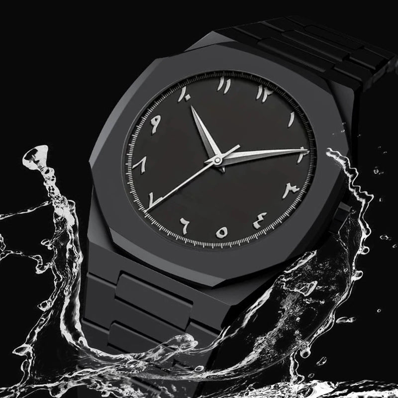 Relógio de luxo ultrafino para negócios e lazer, à prova d'água, masculino, com mostrador de algarismos arábicos, de silicone e quartzo, relógio masculino super elegante e leve.